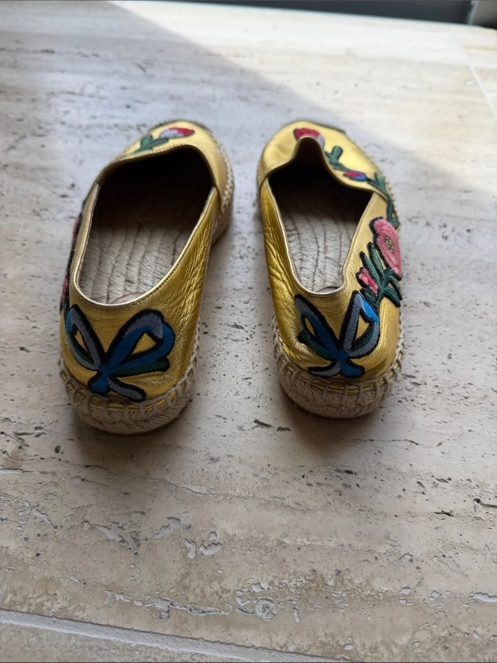 Gucci metallic espadrilles